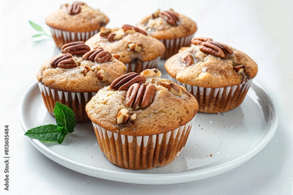 Moist and Tender Apple Muffins with a Sprinkle of Vanilla and Pecans Moist and Tender Apple Muffins with a Sprinkle of Vanilla and Pecans