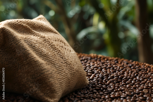 a bag of coffee beans is laying on a table Optimizing Supply Chains Navigating the Logistics