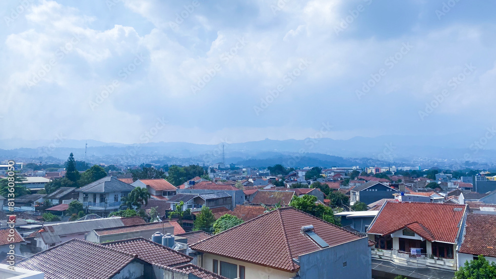 densely populated and congested Bandung city in Java Island Indonesia densely populated and congested Bandung city in Java Island Indonesia