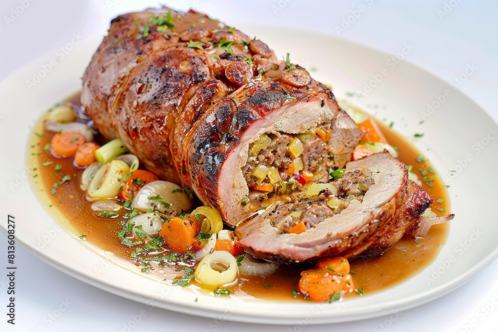 Masterpiece Andouille-Stuffed Pork Loin Roast Masterpiece Andouille-Stuffed Pork Loin Roast