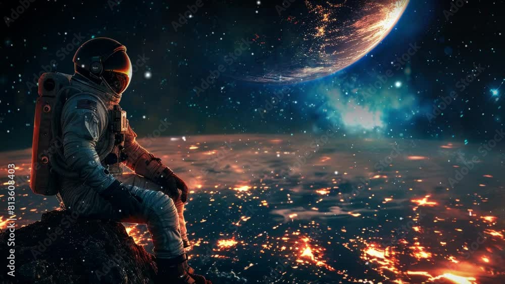 Astronaut in the space Astronaut in the space