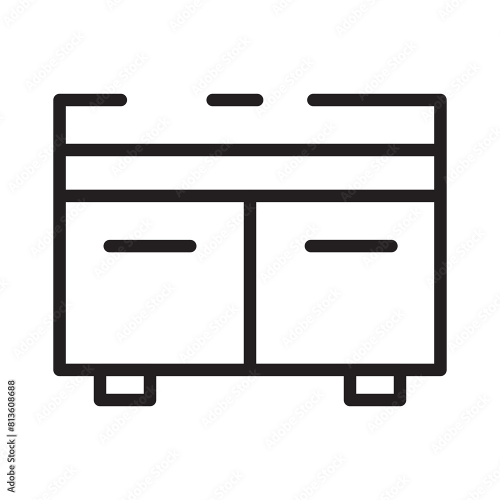 Growth Management Office Line Icon Growth Management Office Line Icon