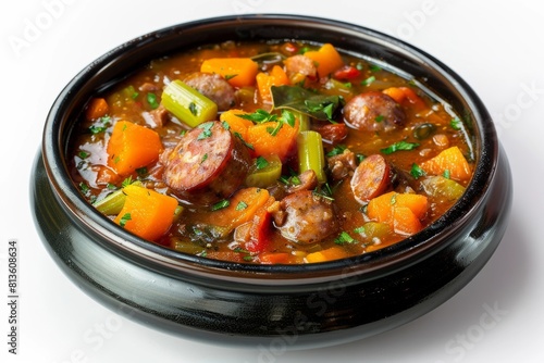 Hearty Andouille Sausage Gumbo with Roasted Squash