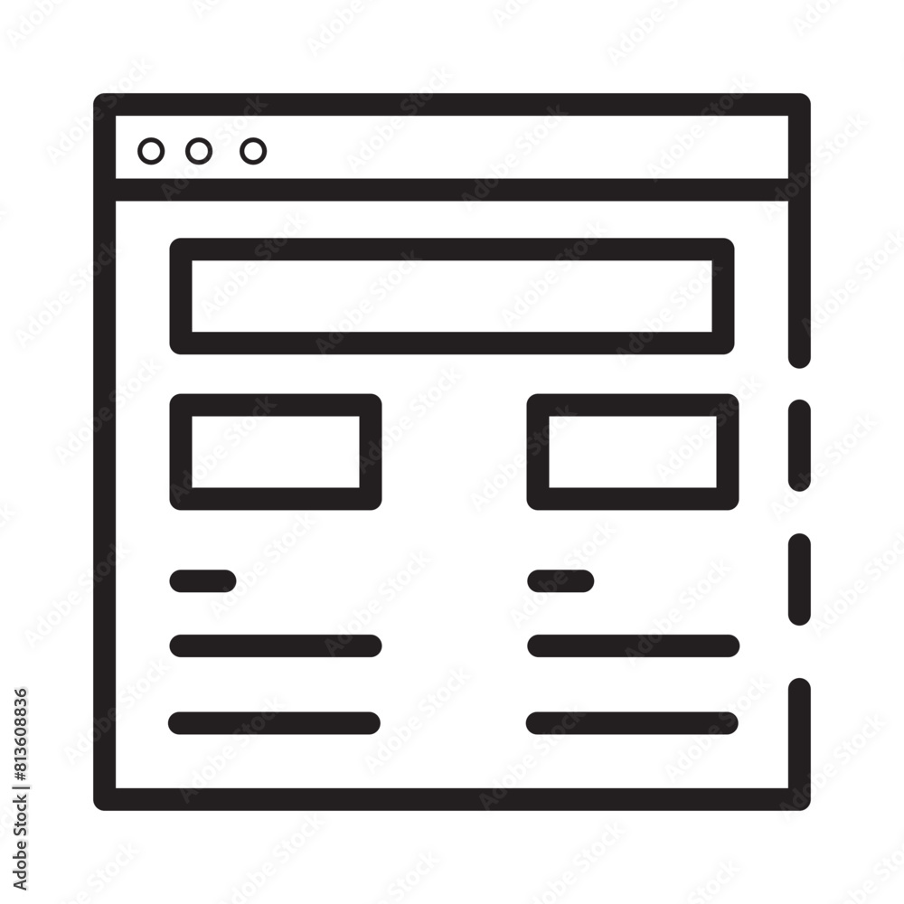 Management Marketing Website Line Icon Management Marketing Website Line Icon