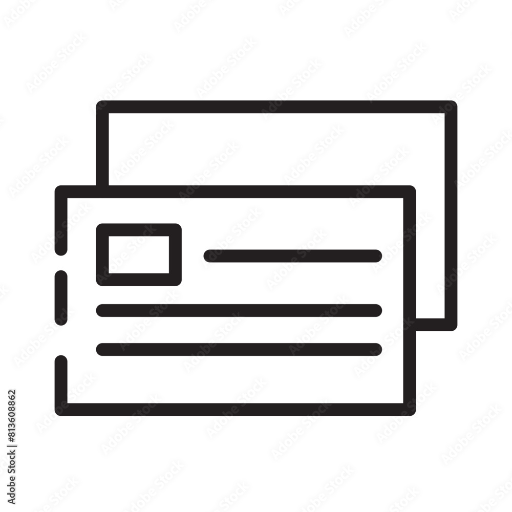 Marketing Office Card Line Icon Marketing Office Card Line Icon