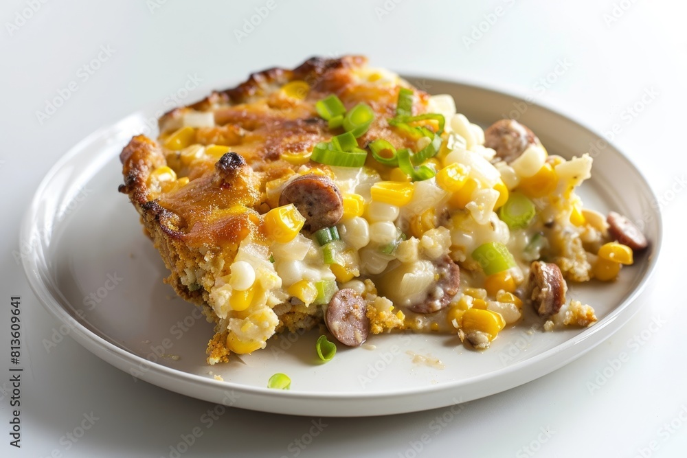 Rustic Andouille Corn Pudding with LA Spice Seasoning Rustic Andouille Corn Pudding with LA Spice Seasoning