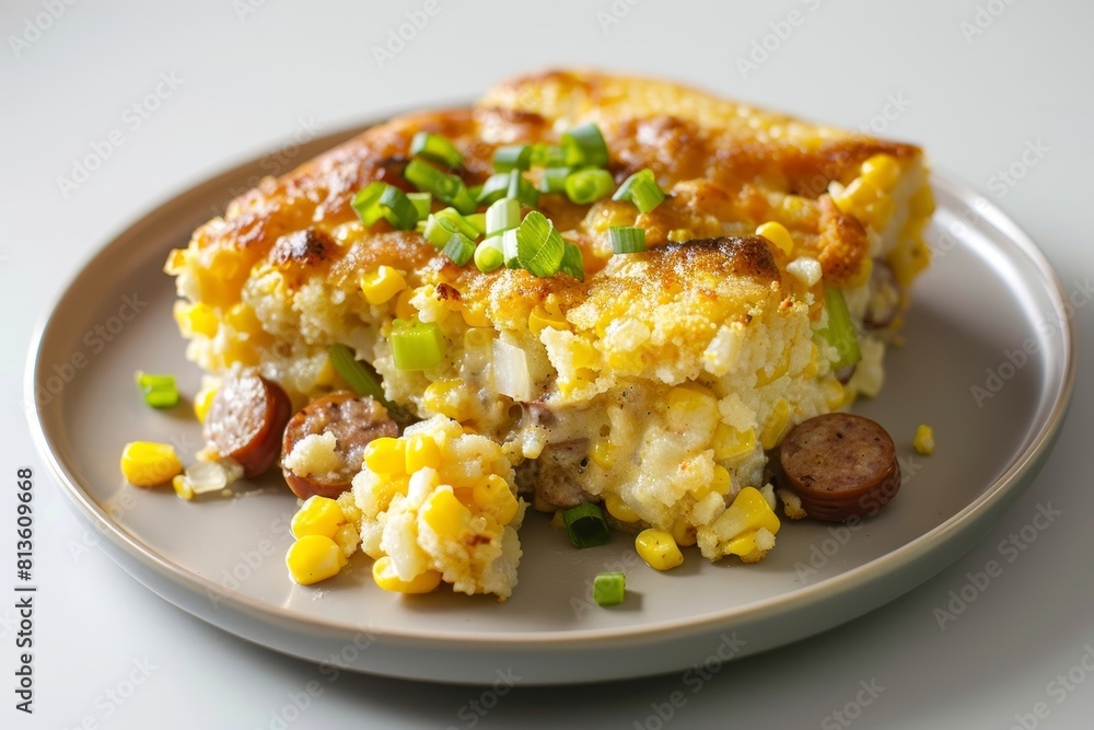 Elegant Andouille Corn Pudding with Velvety Texture Elegant Andouille Corn Pudding with Velvety Texture