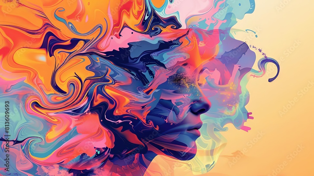 creation from creative chaos in the form of a woman's face creation from creative chaos in the form of a woman's face