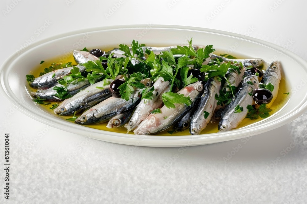Elegant Dish: Anchovy Marinade with White Wine Vinegar Elegant Dish: Anchovy Marinade with White Wine Vinegar