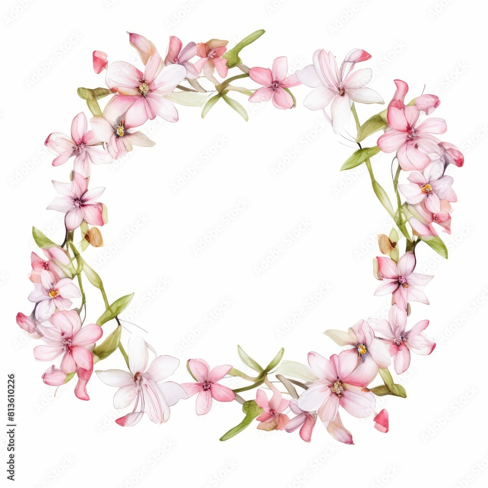 bouvardia themed frame or border for photos and text. clusters of small pink and white flowers. watercolor illustration, flowers frame, botanical border, Wedding bouquet in a frame for the design. bouvardia themed frame or border for photos and text. clusters of small pink and white flowers. watercolor illustration, flowers frame, botanical border, Wedding bouquet in a frame for the design.