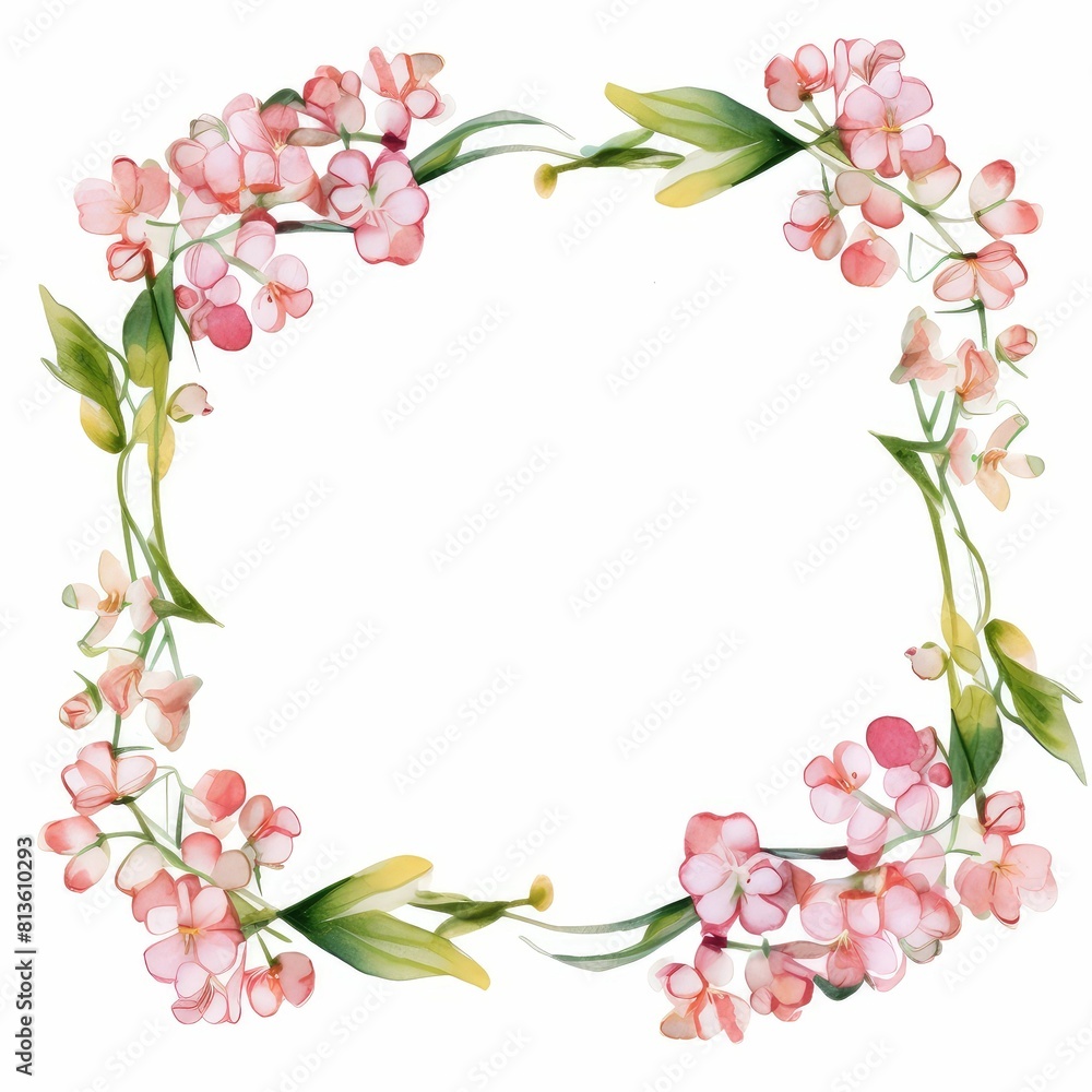 bouvardia themed frame or border for photos and text. clusters of small pink and white flowers. watercolor illustration, flowers frame, botanical border, Wedding bouquet in a frame for the design. bouvardia themed frame or border for photos and text. clusters of small pink and white flowers. watercolor illustration, flowers frame, botanical border, Wedding bouquet in a frame for the design.