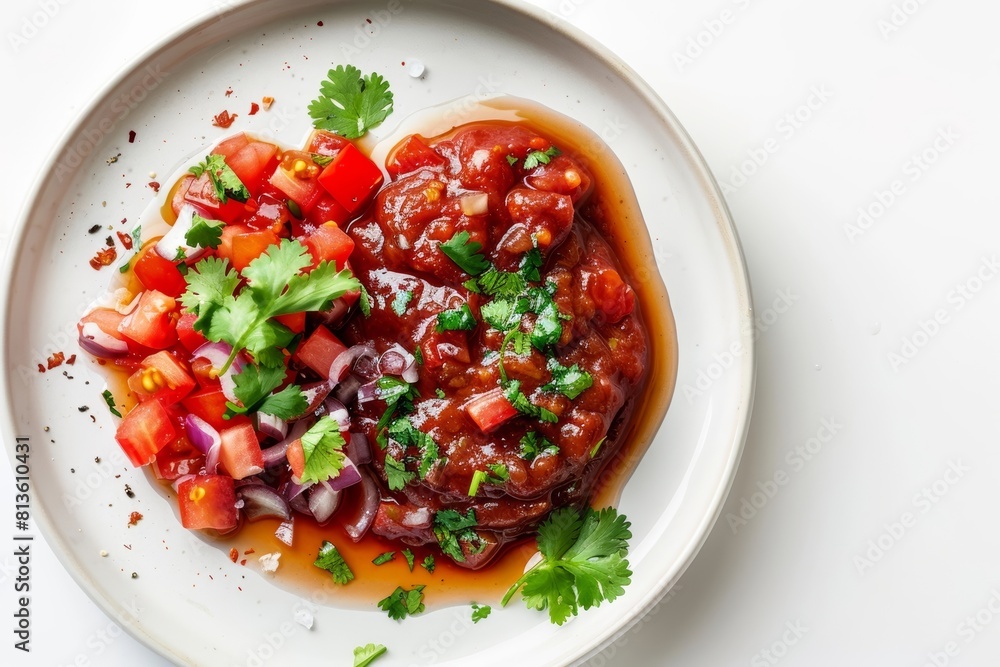 Aromatic Ancho-Red Pepper Sauce with Juicy Plum Tomatoes Aromatic Ancho-Red Pepper Sauce with Juicy Plum Tomatoes