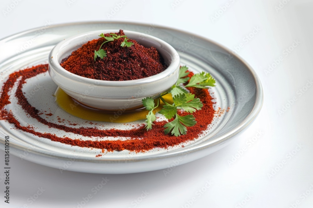 Hand-Torn Ancho Chili Powder with Deep Red Hue Hand-Torn Ancho Chili Powder with Deep Red Hue