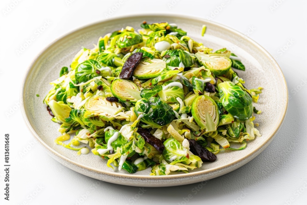 Ancho Chile Brussels Slaw with Creamy Honey Dressing Ancho Chile Brussels Slaw with Creamy Honey Dressing