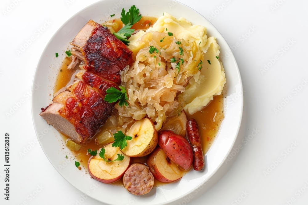 Hearty and Flavorful Amish Pork Sampler with Fresh Parsley Hearty and Flavorful Amish Pork Sampler with Fresh Parsley
