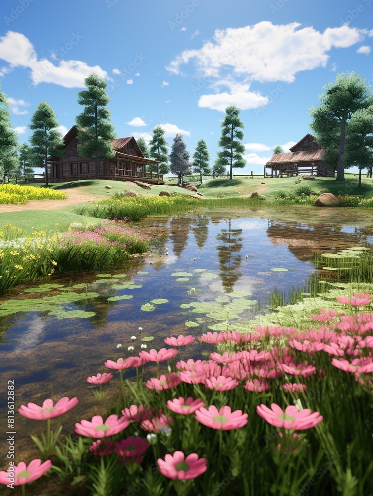 Fototapeta premium lake in the park
