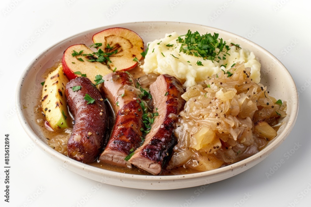 Juicy Amish Pork Sampler with Mashed Potatoes and Brown Sugar Juicy Amish Pork Sampler with Mashed Potatoes and Brown Sugar