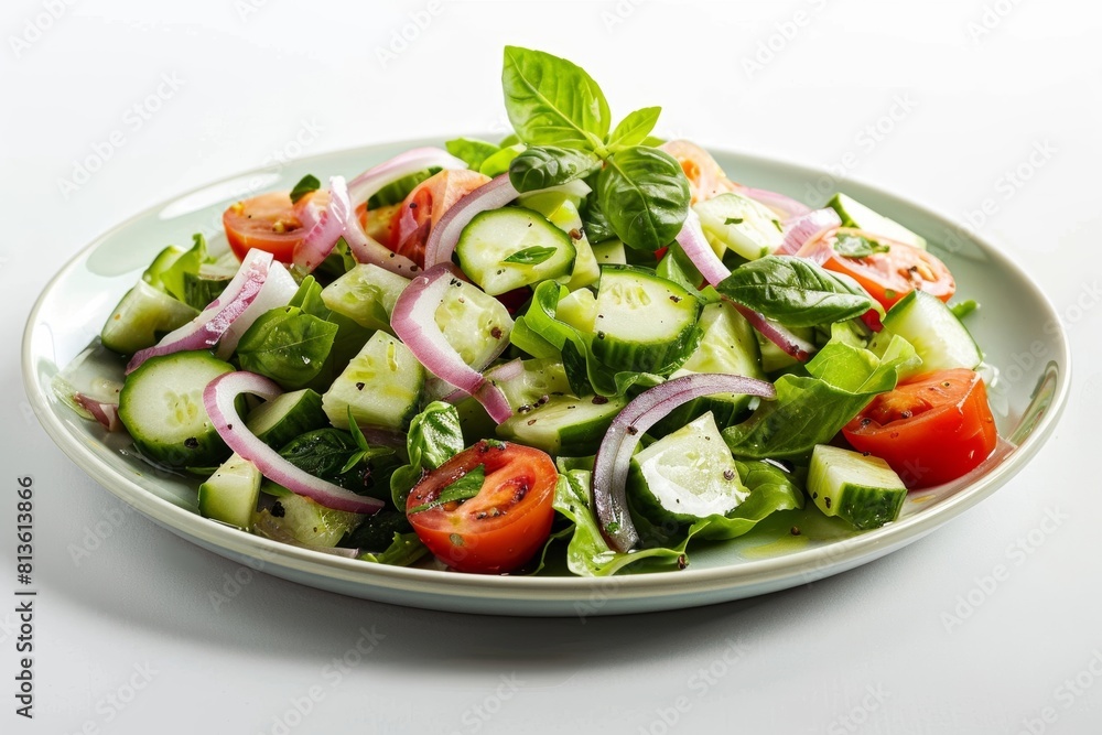 Chopped Salad with Fresh Herbs and Creamy Olive Oil Dressing Chopped Salad with Fresh Herbs and Creamy Olive Oil Dressing