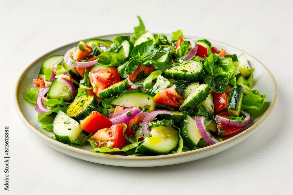 Healthy and Delicious Chopped Salad with Fresh Tomatoes Healthy and Delicious Chopped Salad with Fresh Tomatoes