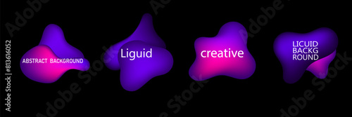 Gradient neon color sphere. Round holographic gradients. Glowing bright liquid gradient shape. Curved line for banner and flyer, social media.