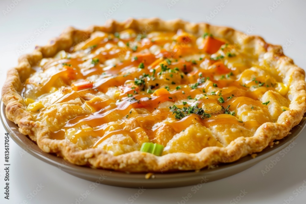 Elegant Chicken Chipotle Pie with Glossy Glaze and Herbs Elegant Chicken Chipotle Pie with Glossy Glaze and Herbs