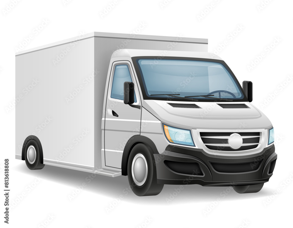 small truck automobile transport for the transportation of goods vector illustration