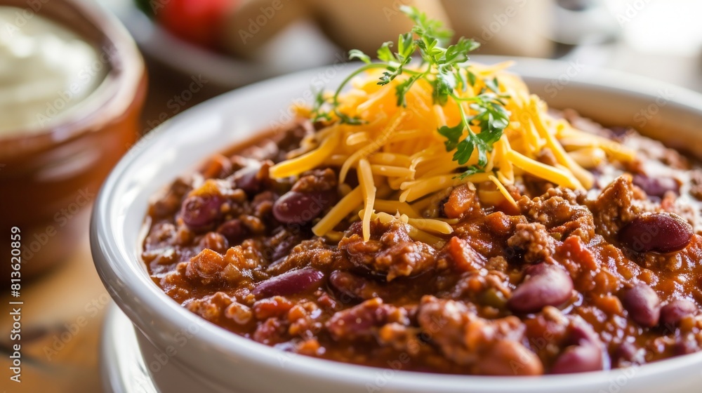 A Warm and Hearty Chili Con Carne Delight - AR 16:9 Bowl