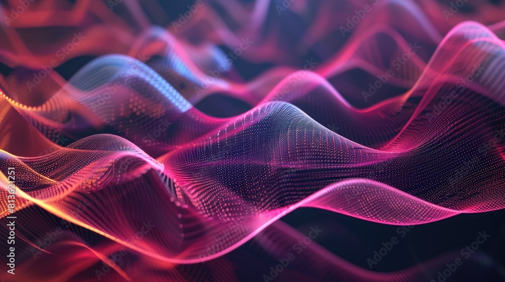 Obraz premium abstract background inspired by the fluidity of music. Visualize sound waves, rhythmic patterns, and harmonic blends to translate the auditory experience into a attracting visual symphony