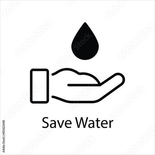 Save Water Vector icon