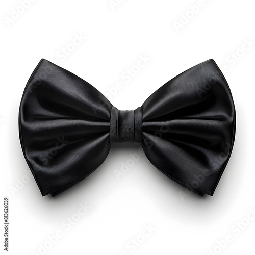 Black bow tie isolated on white background