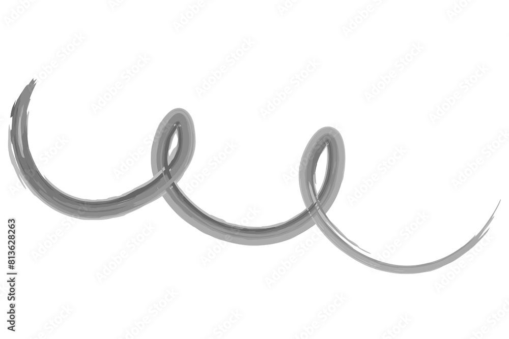 Spiral spring. Sketch. The coil of wire twists outward. Hand drawn watercolor bent metal spring. Vector illustration. Outline on isolated white background. Doodle style. Idea for web design. Spiral spring. Sketch. The coil of wire twists outward. Hand drawn watercolor bent metal spring. Vector illustration. Outline on isolated white background. Doodle style. Idea for web design.