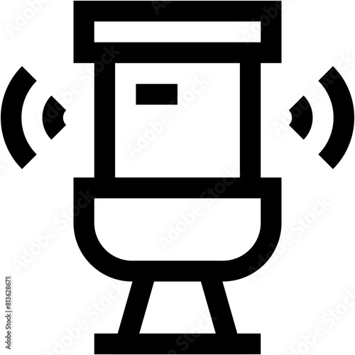 Vector Icon Toilet, smart home, signal, wc, bathroom
