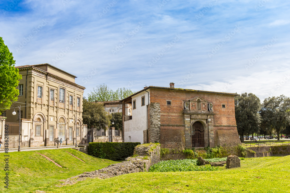 Historic library building in the center of Lucca, Italy Historic library building in the center of Lucca, Italy