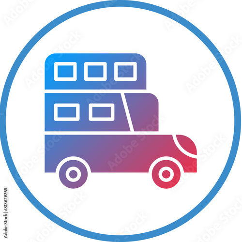 Vector Design Double Decker Icon Style