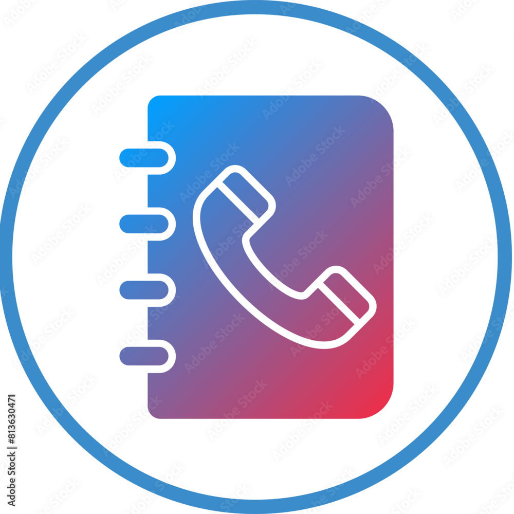 Vector Design Contact Book Icon Style Vector Design Contact Book Icon Style