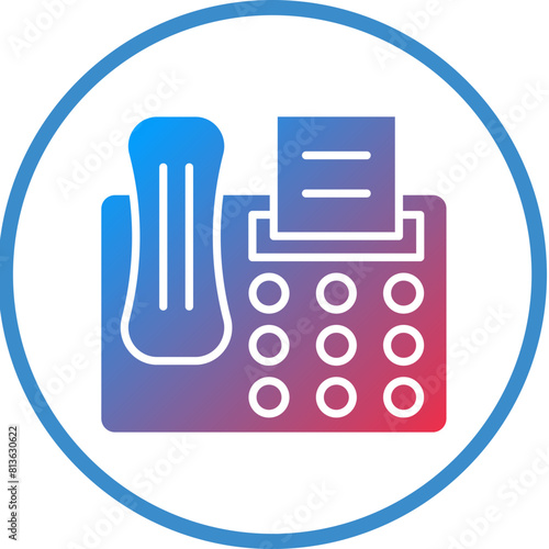 Vector Design Fax Icon Style