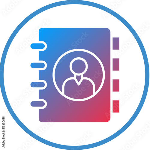 Tableau sur toile Vector Design Contact List Icon Style