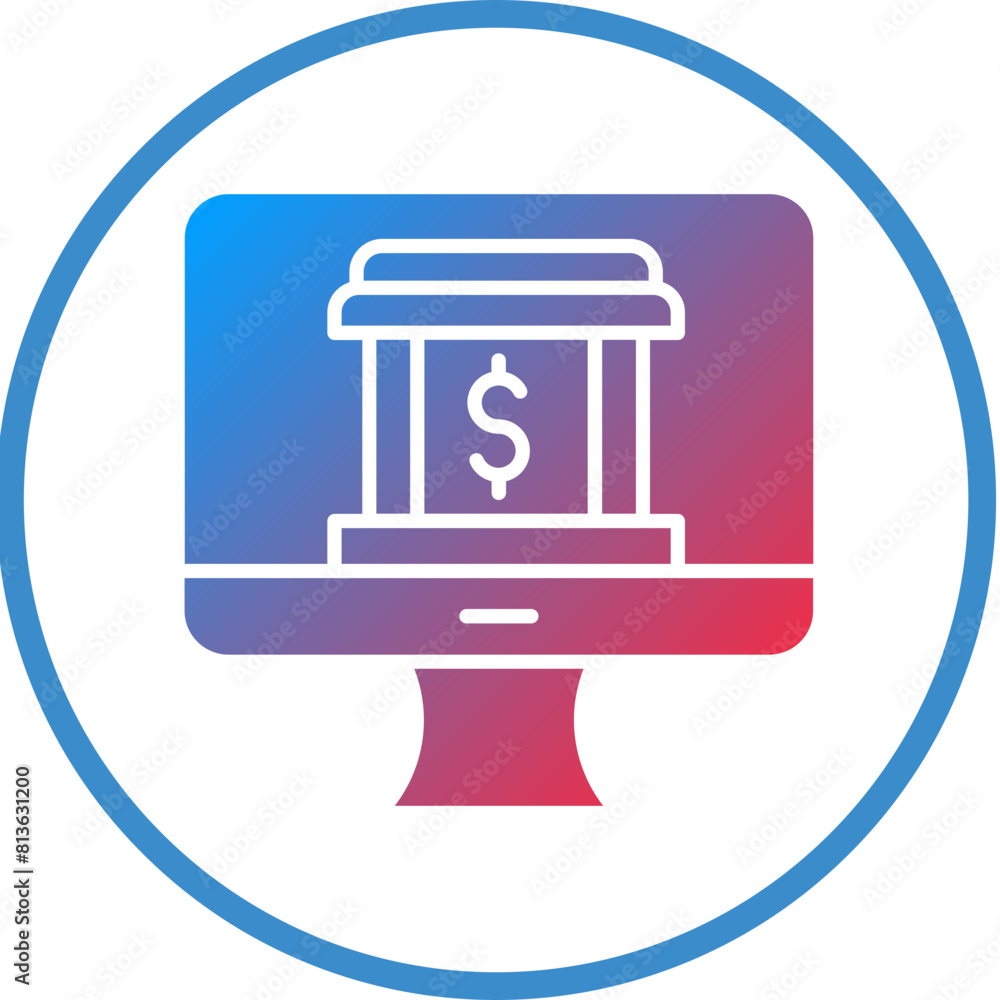 Vector Design Online Banking Icon Style Vector Design Online Banking Icon Style