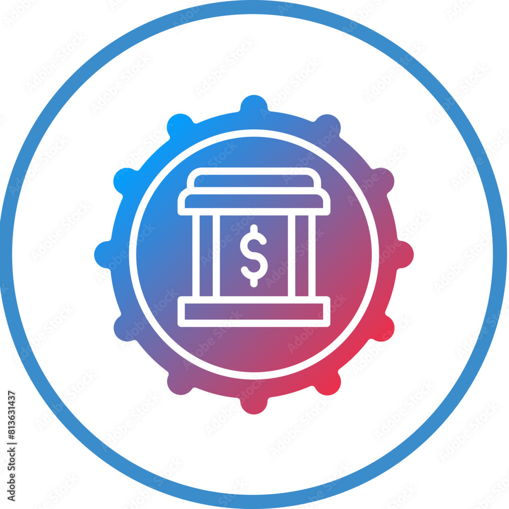 Vector Design Banking System Icon Style Vector Design Banking System Icon Style