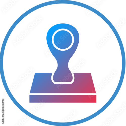 Vector Design Stamped Icon Style