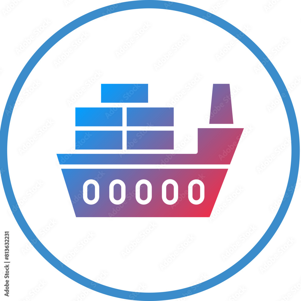 Vector Design Cargo Ship Icon Style Vector Design Cargo Ship Icon Style
