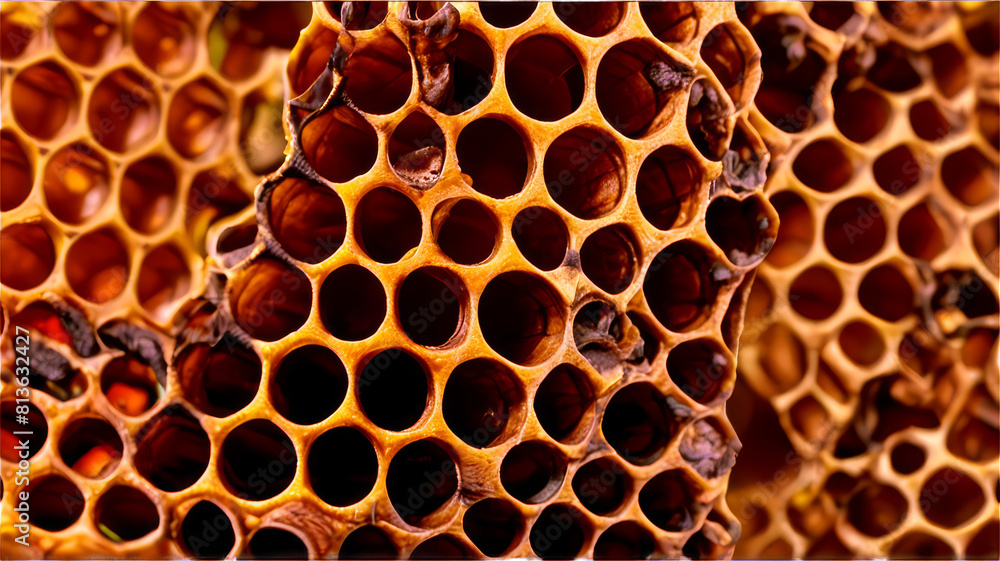 High quality close up texture of honeycomb. High quality close up texture of honeycomb.