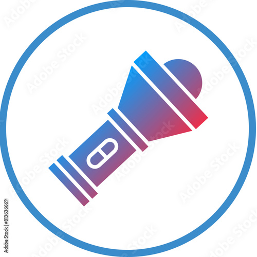 Vector Design Flashlight Icon Style