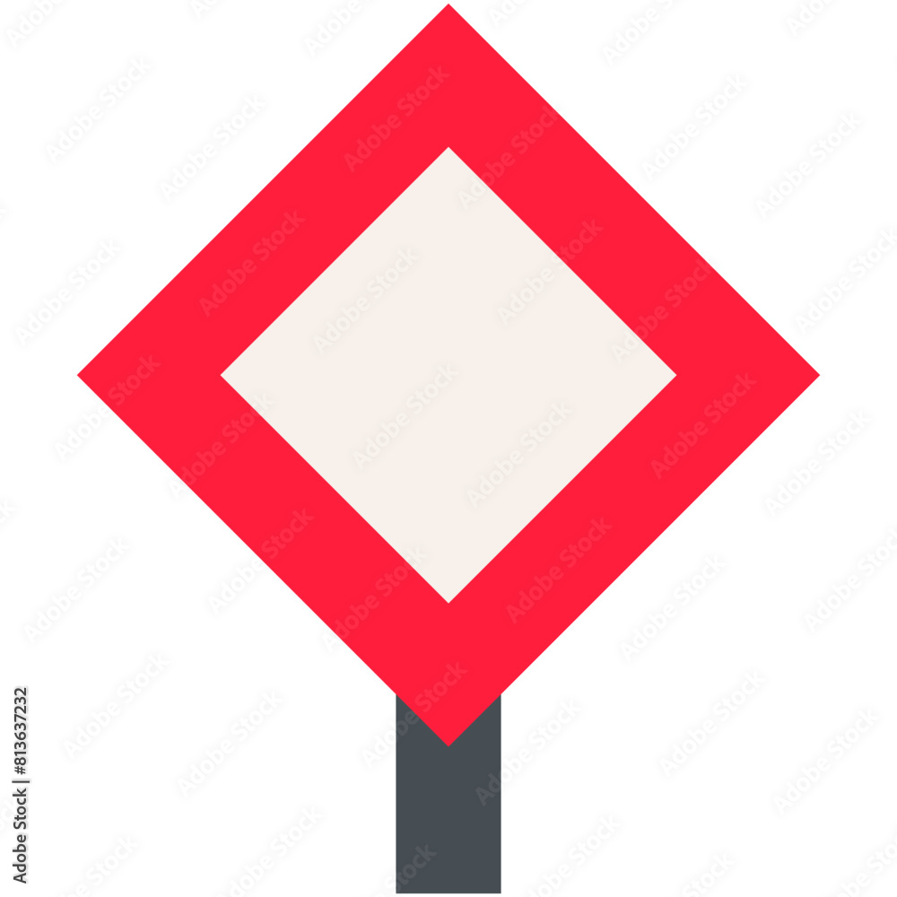 Vector Icon Priority, traffic, sign, road sign, signaling Vector Icon Priority, traffic, sign, road sign, signaling