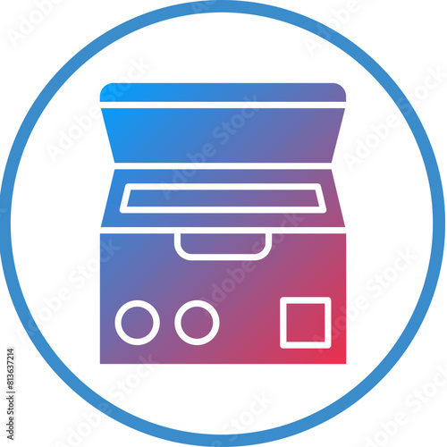 Vector Design Deep Freezer Icon Style