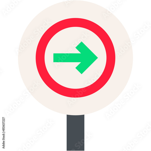 Free Download Vector Icon Turn Right, traffic sign, road sign, direction, right - GFXLoad
