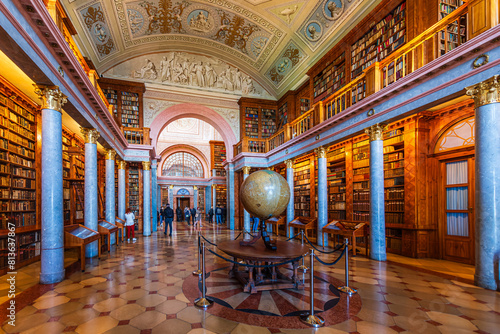 The library of the UNESCO world heritage site Benedictine monastery Pannonhalma Archabbey photo