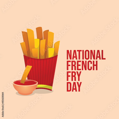 vector graphic of National French Fry Day ideal for National French Fry Day celebration.