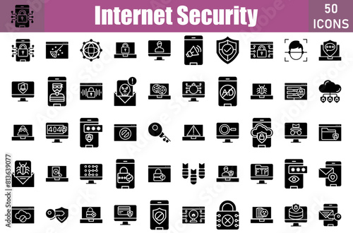 internet Security Icons Set.Web and mobile icons.Vector illustration