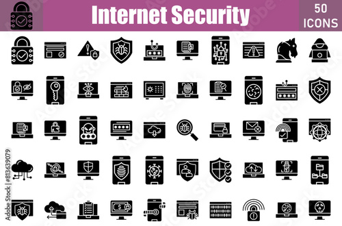 internet Security Icons Set.Web and mobile icons.Vector illustration